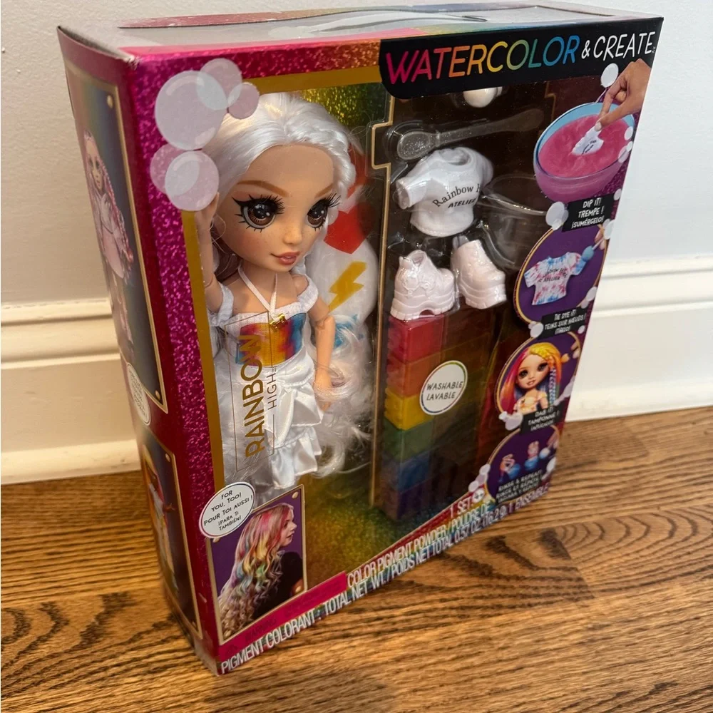 Rainbow High Watercolor Doll Set - White and Multicolor